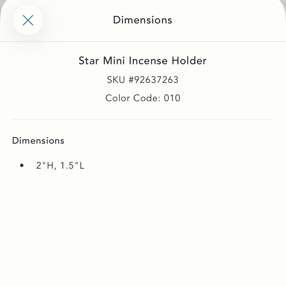 NWT Anthropologie Ceramic Star Incense Holder with Gold Trim - Picture 4 of 5